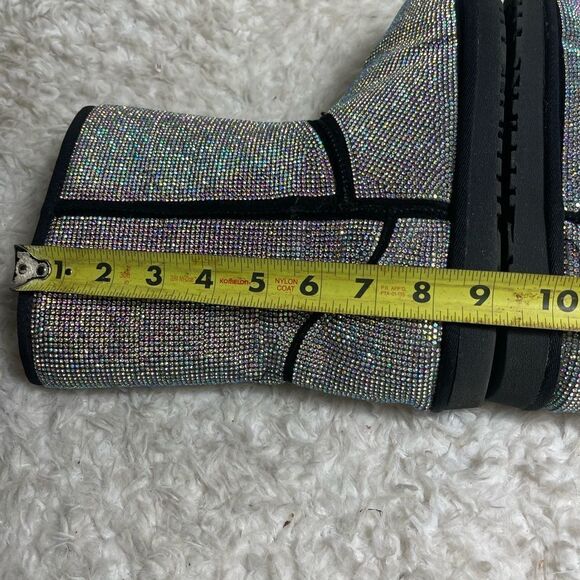 ENCORE Keesha Rhinestones mid calf slip on boots size 9.5 M - Picture 7 of 10